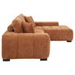 Octavia Upholstered Sectional Chaise Sofa Orange - Discount Furniture Connection