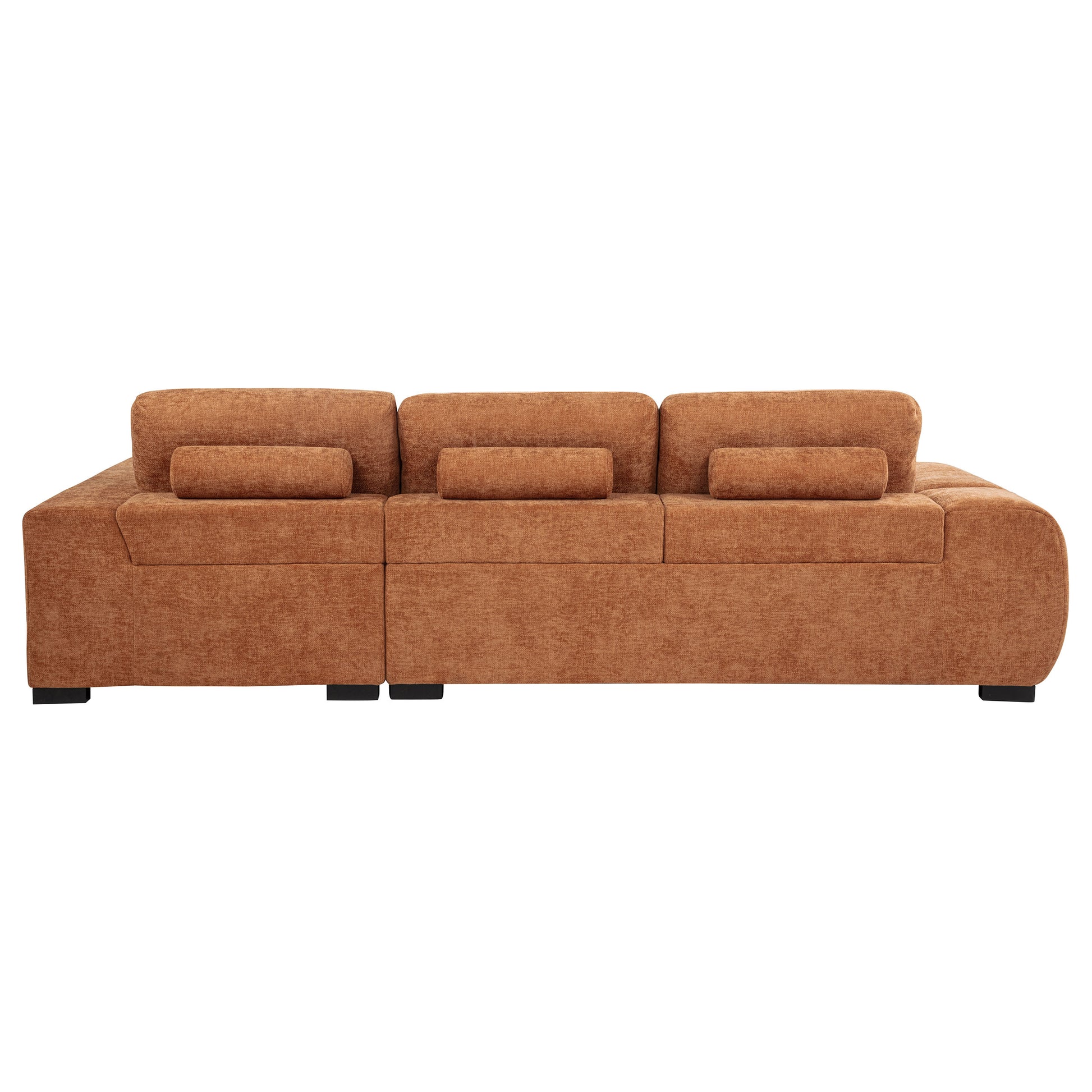 Octavia Upholstered Sectional Chaise Sofa Orange - Discount Furniture Connection