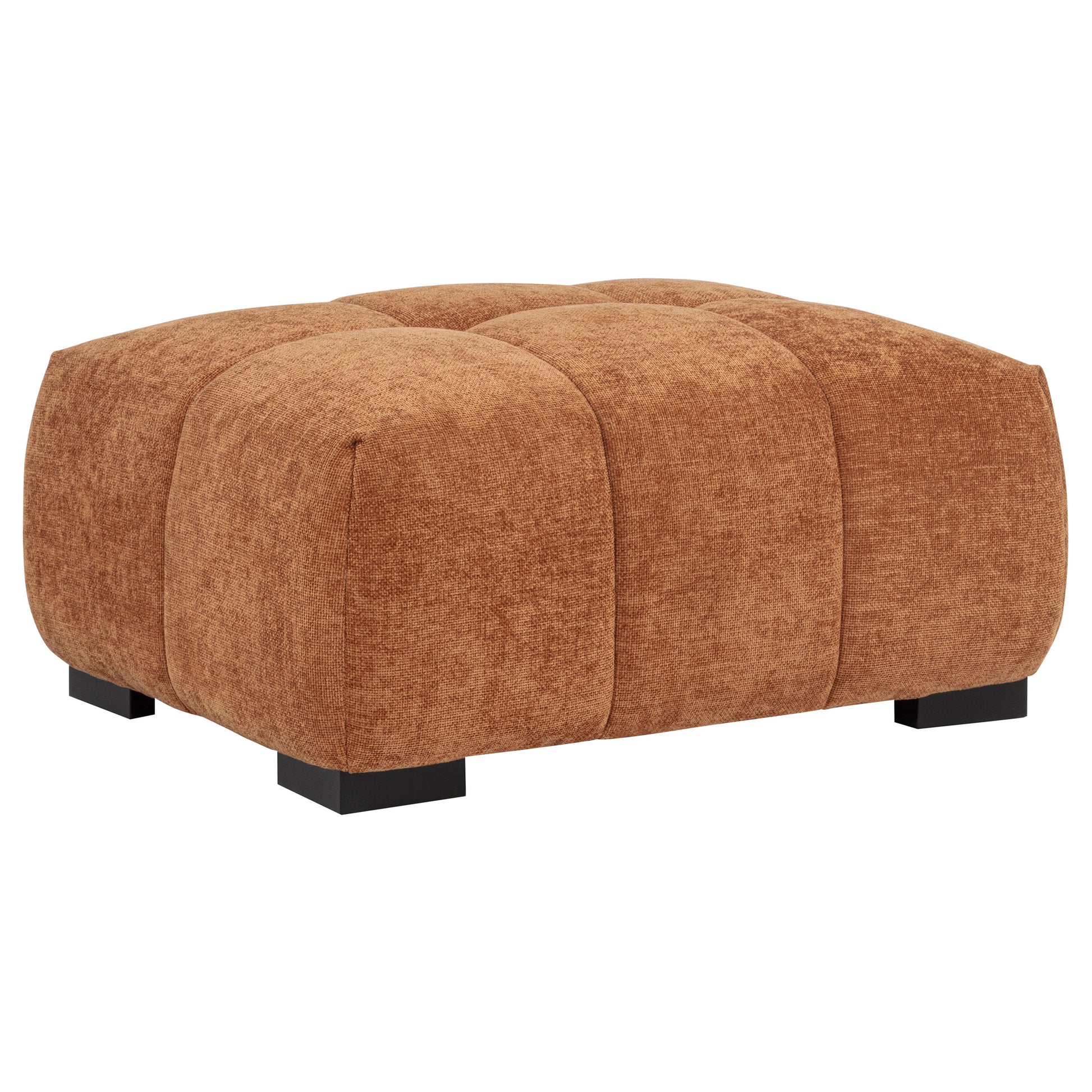 Octavia Upholstered Rectangular Ottoman Orange - Discount Furniture Connection