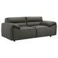 Buxton Top Grain Leather Upholstered Loveseat Graphite