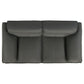 Buxton Top Grain Leather Upholstered Loveseat Graphite