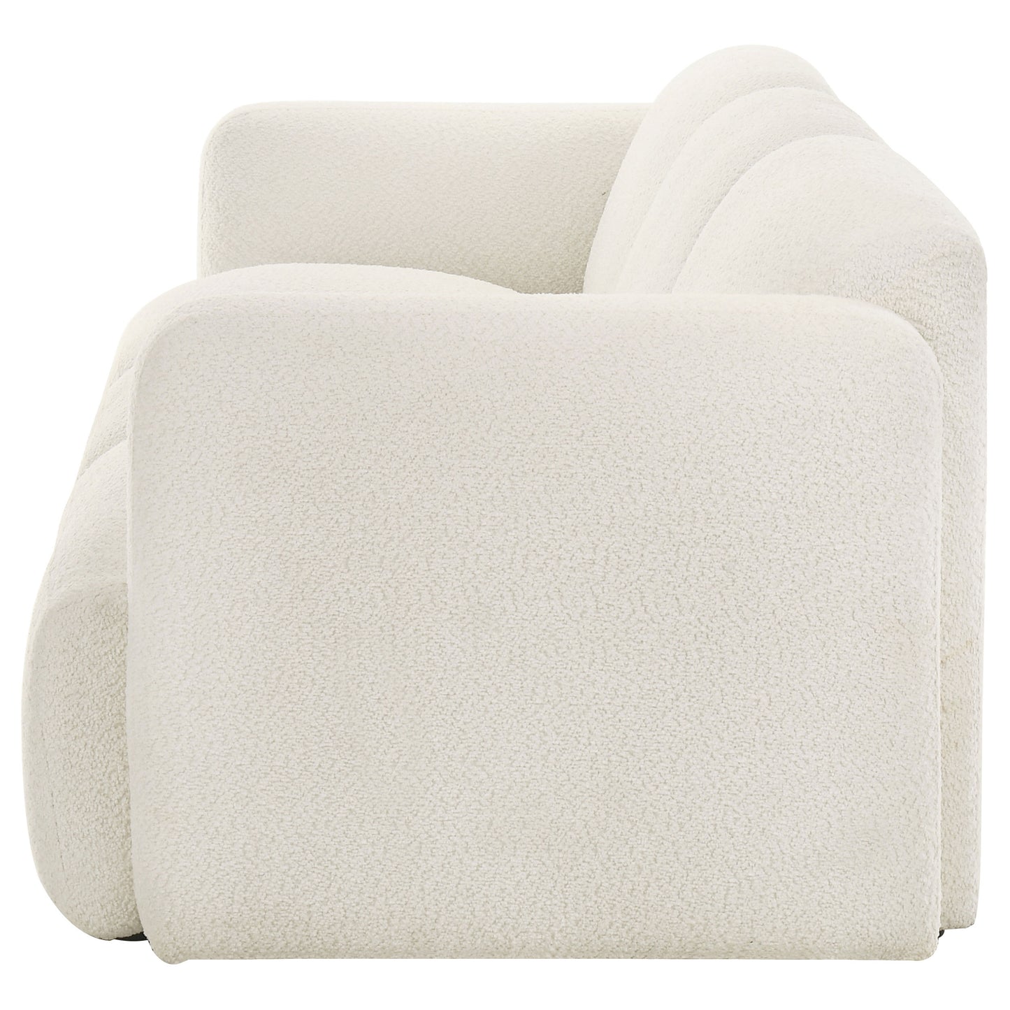 Dorset Fabric Upholstered Round Track Arm Sofa White - Discount Furniture Connection