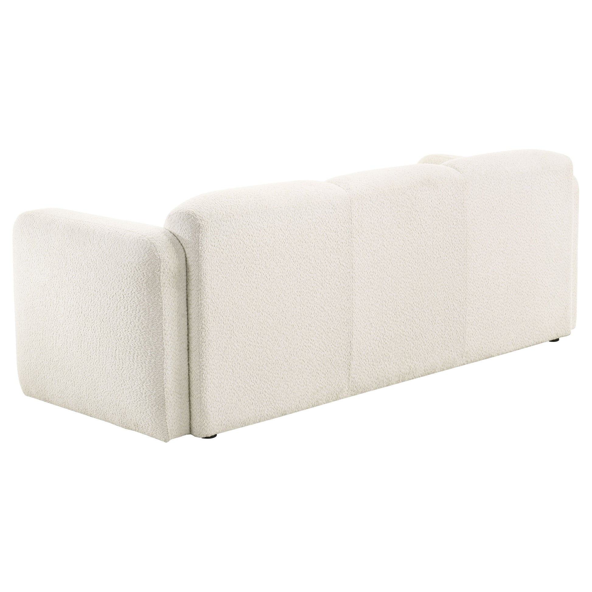 Dorset Fabric Upholstered Round Track Arm Sofa White - Discount Furniture Connection