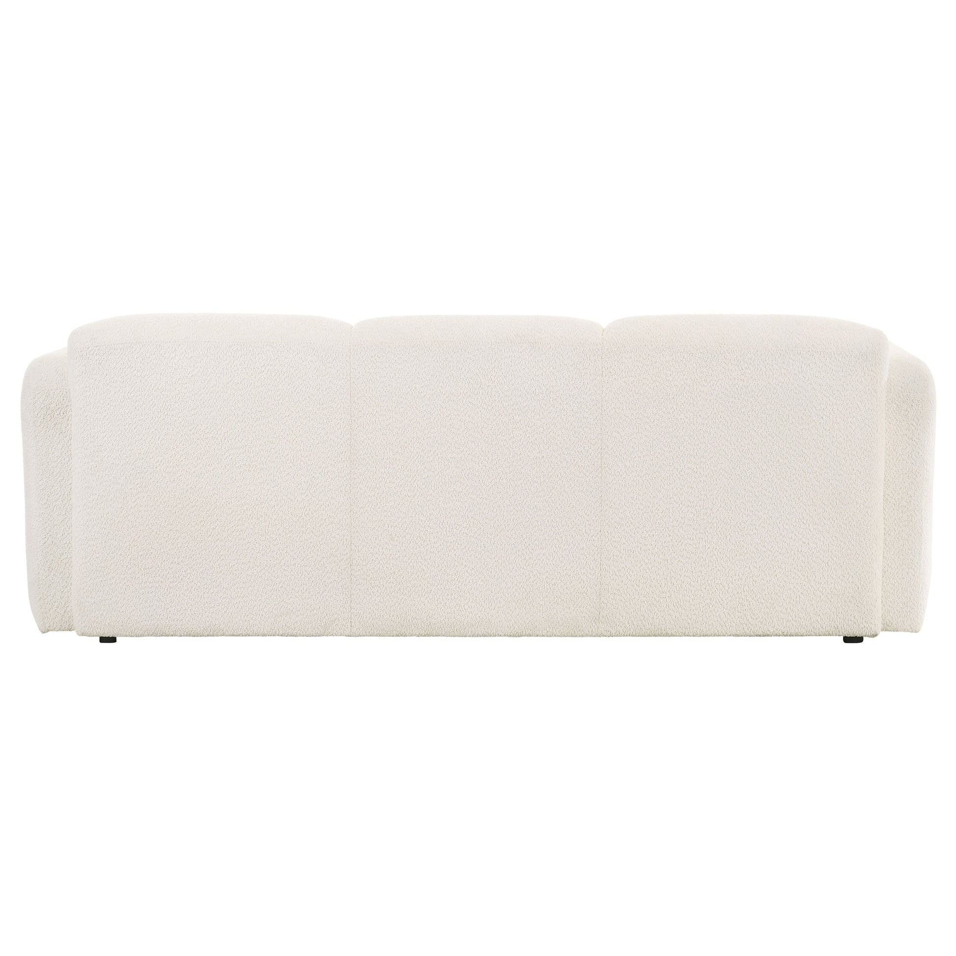 Dorset Fabric Upholstered Round Track Arm Sofa White - Discount Furniture Connection