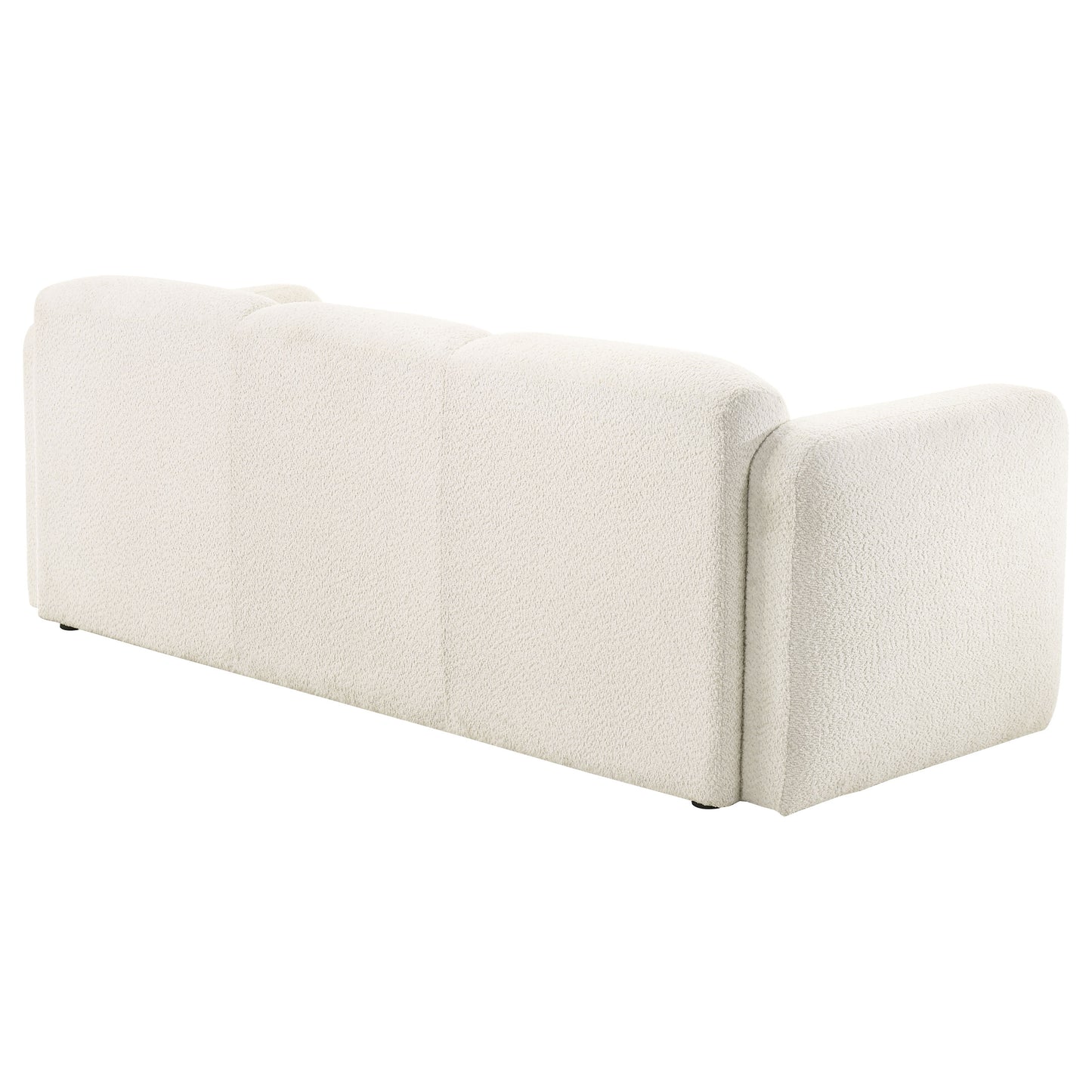 Dorset Fabric Upholstered Round Track Arm Sofa White - Discount Furniture Connection