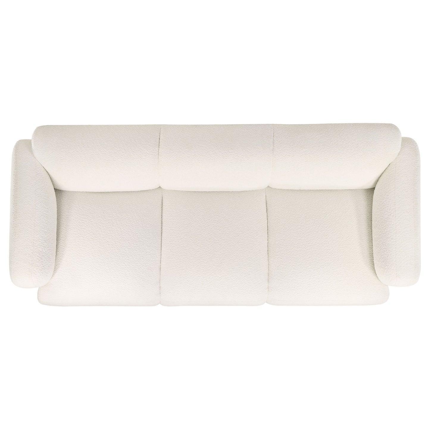 Dorset Fabric Upholstered Round Track Arm Sofa White - Discount Furniture Connection