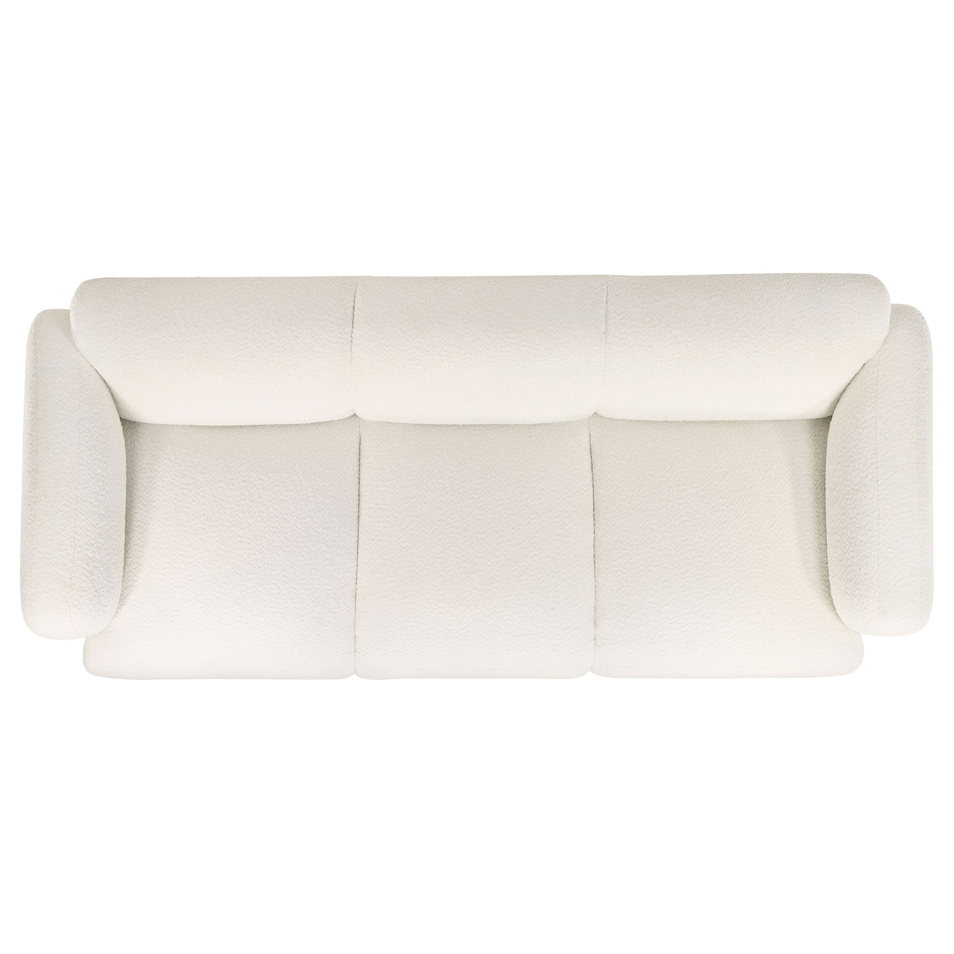 Dorset Fabric Upholstered Round Track Arm Sofa White - Discount Furniture Connection