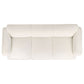 Dorset Fabric Upholstered Round Track Arm Sofa White - Discount Furniture Connection