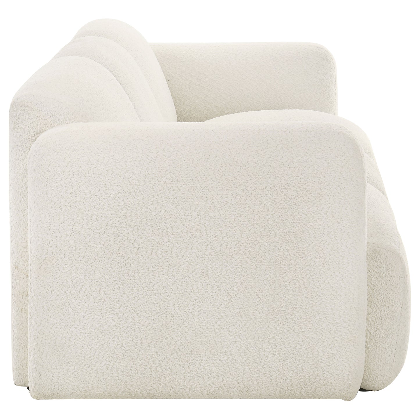 Dorset Fabric Upholstered Round Track Arm Sofa White - Discount Furniture Connection