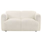 Dorset 3-piece Upholstered Round Track Arm Sofa Set White - Discount Furniture Connection