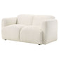 Dorset Fabric Upholstered Round Track Arm Loveseat White - Discount Furniture Connection