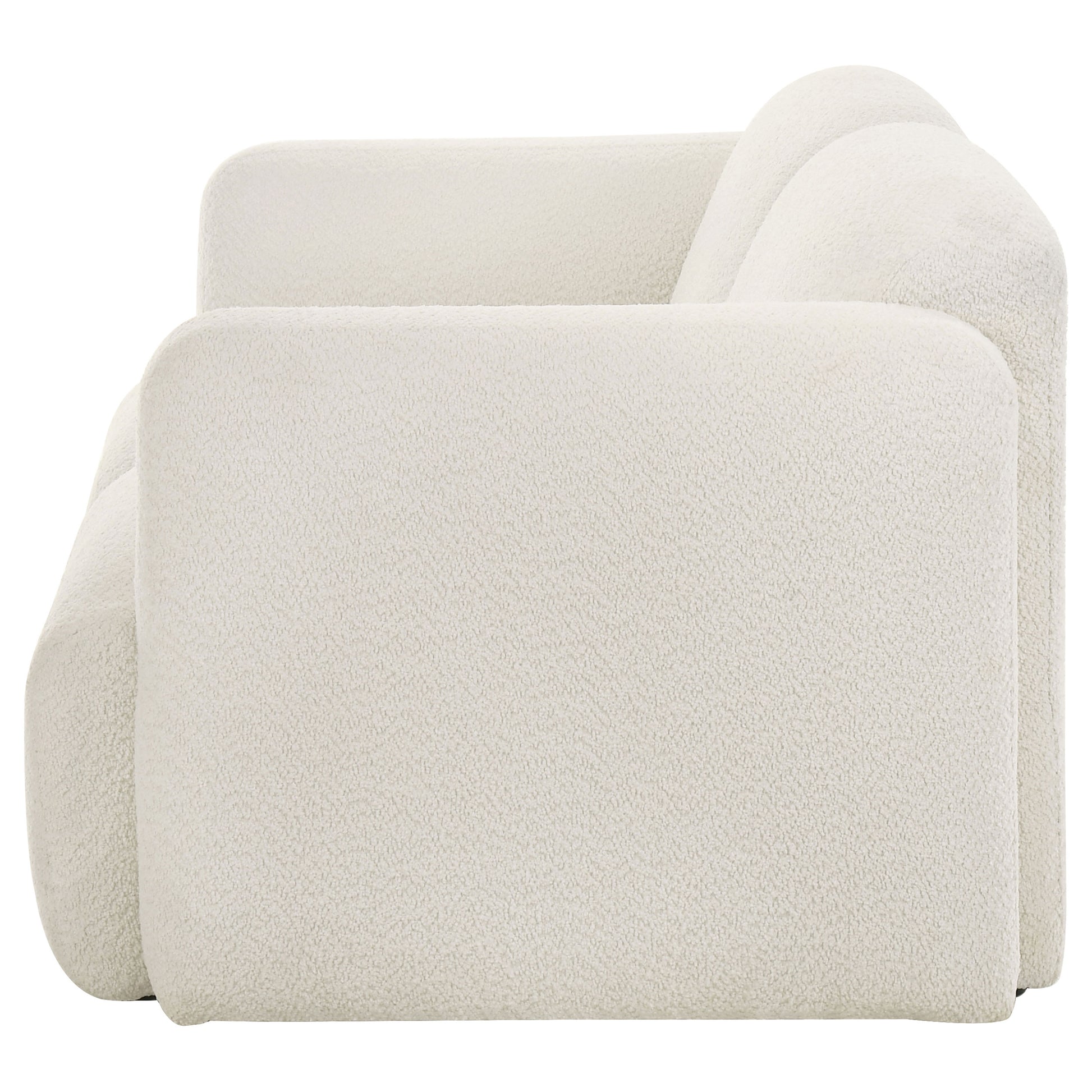 Dorset Fabric Upholstered Round Track Arm Loveseat White - Discount Furniture Connection