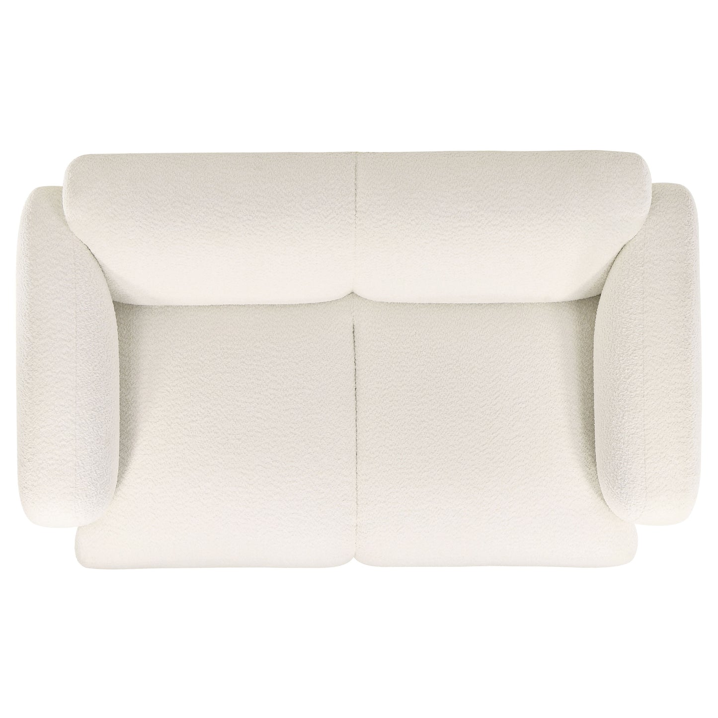Dorset Fabric Upholstered Round Track Arm Loveseat White - Discount Furniture Connection