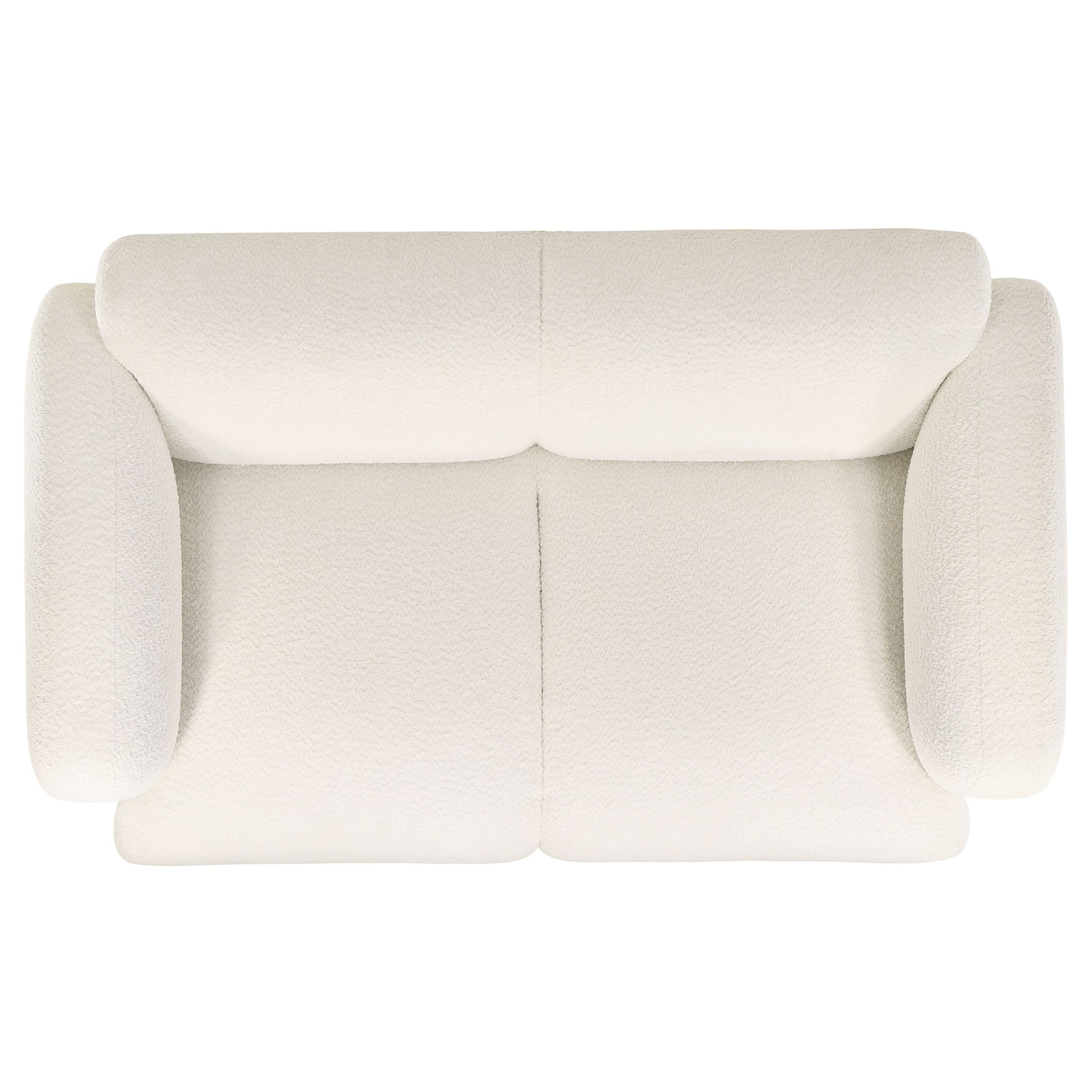Dorset Fabric Upholstered Round Track Arm Loveseat White - Discount Furniture Connection