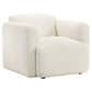 Dorset Fabric Upholstered Round Track Arm Accent Chair White - Discount Furniture Connection