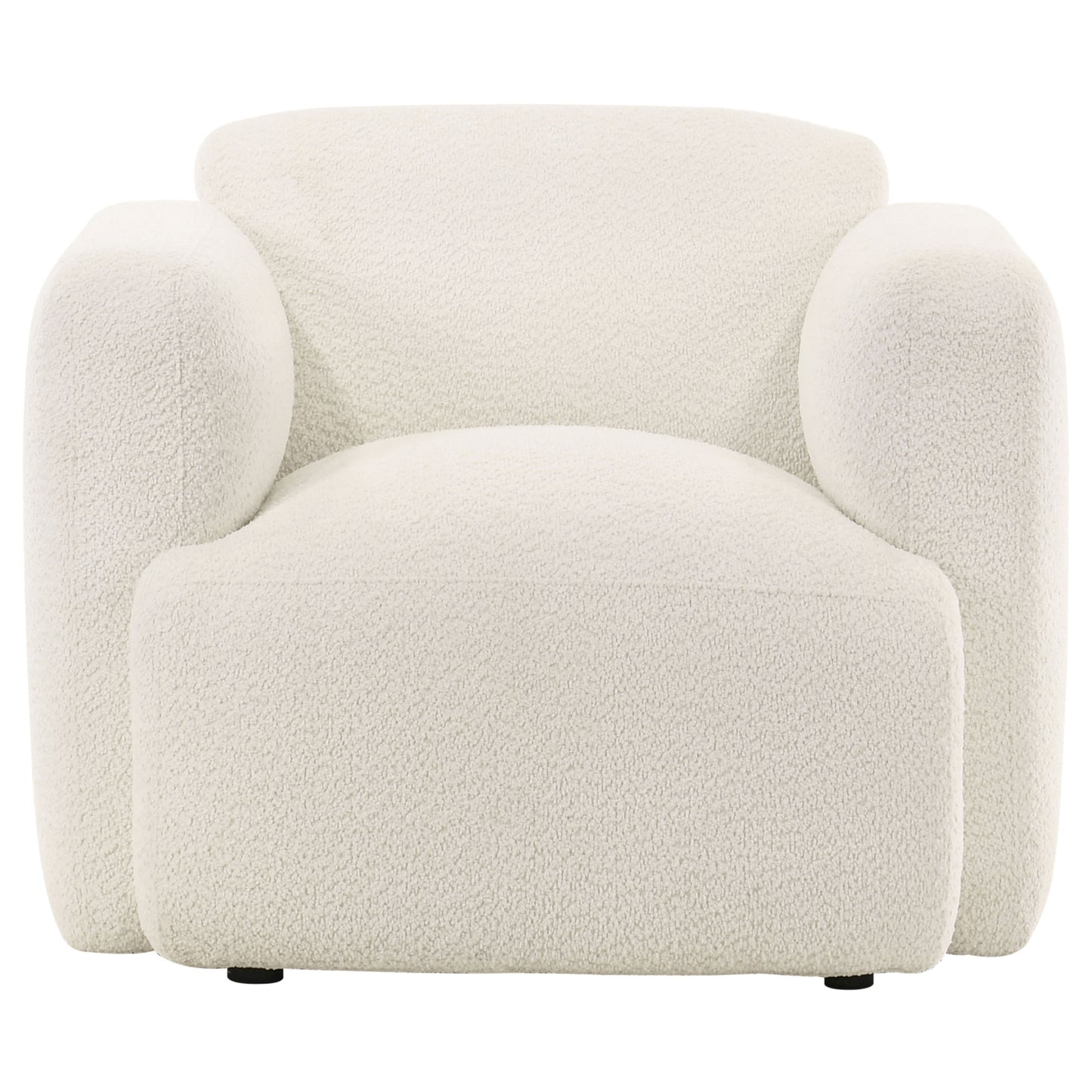Dorset Fabric Upholstered Round Track Arm Accent Chair White - Discount Furniture Connection