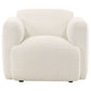 Dorset Fabric Upholstered Round Track Arm Accent Chair White - Discount Furniture Connection