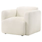 Dorset Fabric Upholstered Round Track Arm Accent Chair White - Discount Furniture Connection