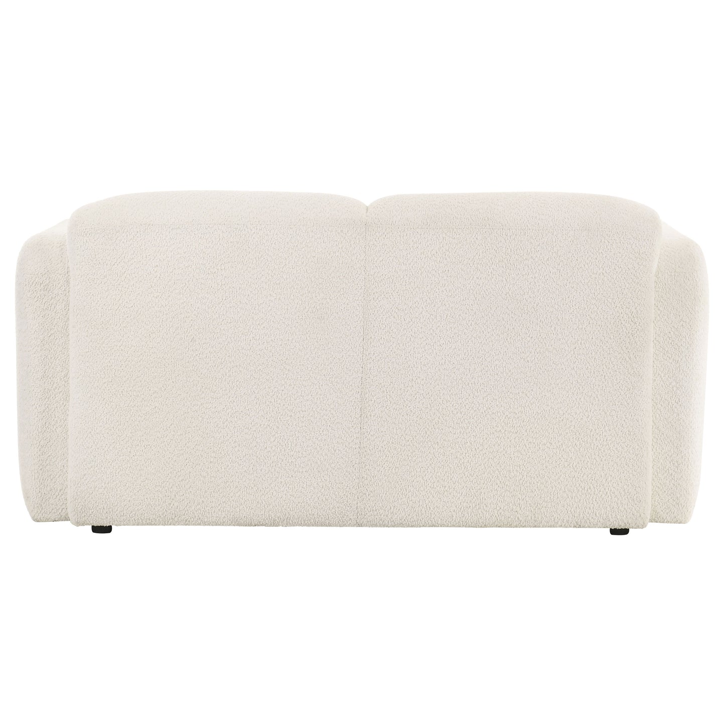 Dorset Fabric Upholstered Round Track Arm Loveseat White - Discount Furniture Connection