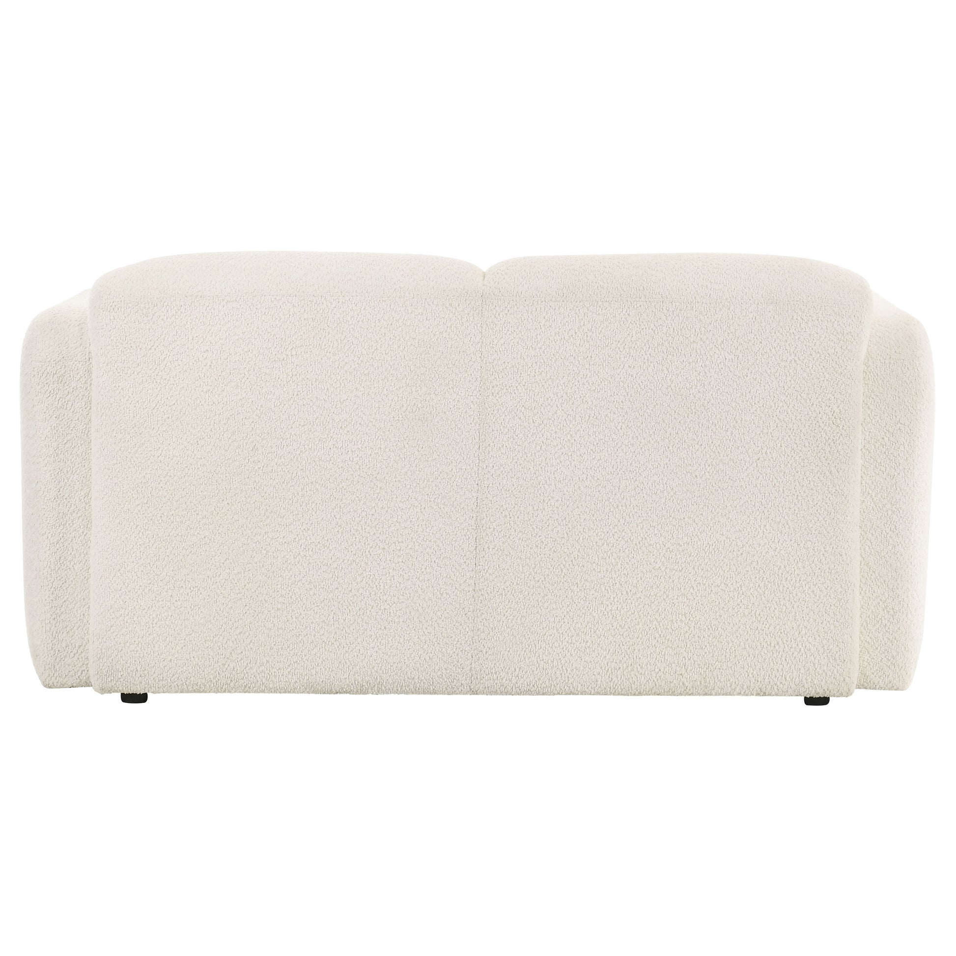Dorset Fabric Upholstered Round Track Arm Loveseat White - Discount Furniture Connection