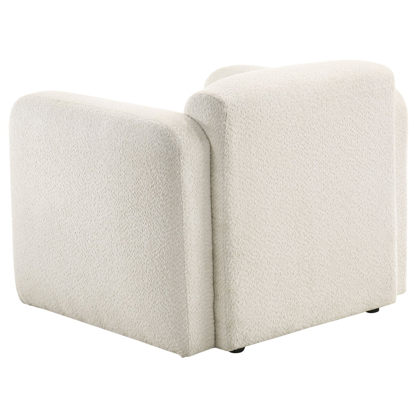 Dorset Fabric Upholstered Round Track Arm Accent Chair White - Discount Furniture Connection