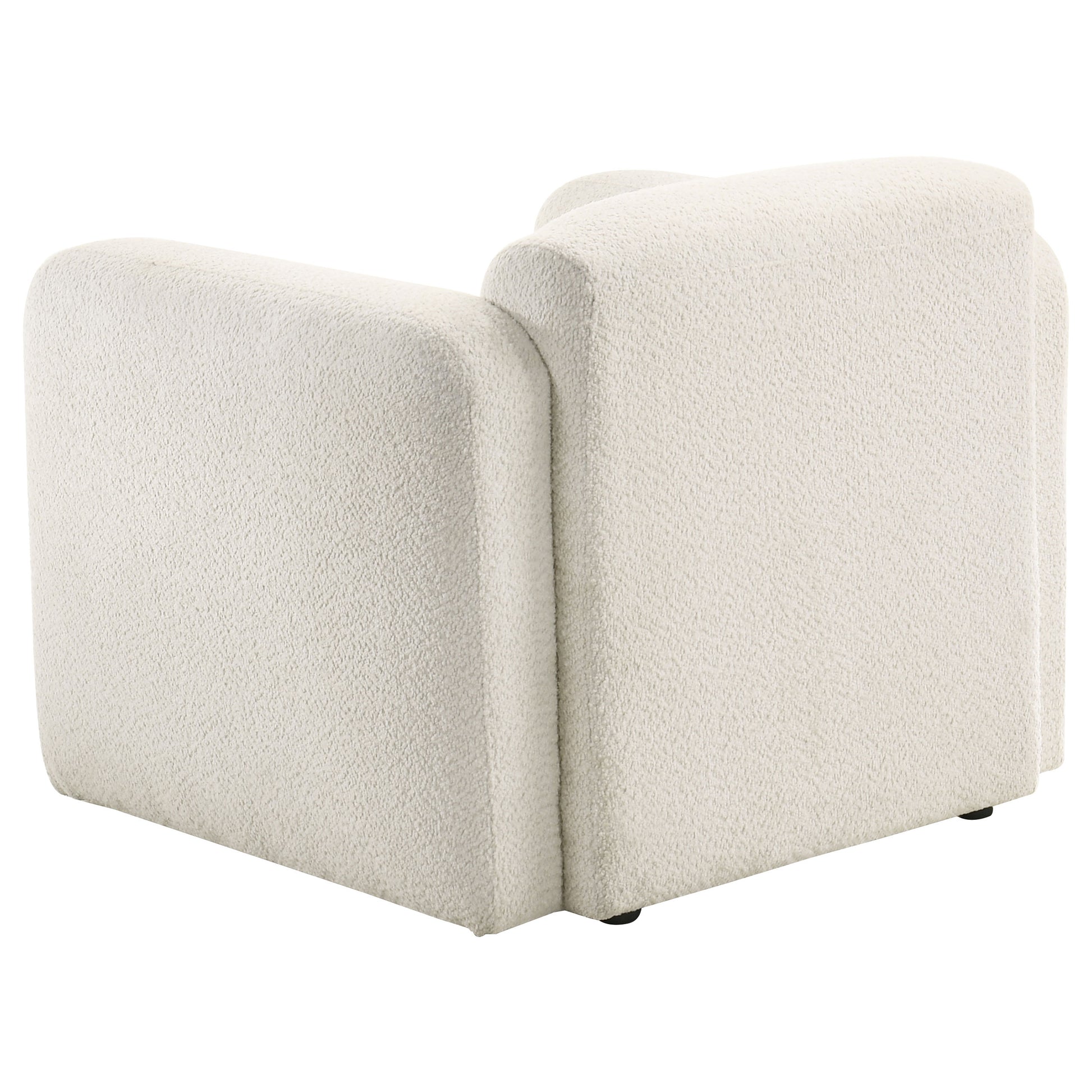 Dorset Fabric Upholstered Round Track Arm Accent Chair White - Discount Furniture Connection