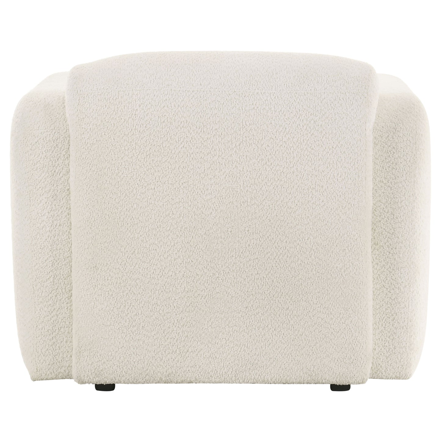 Dorset Fabric Upholstered Round Track Arm Accent Chair White - Discount Furniture Connection
