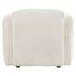 Dorset Fabric Upholstered Round Track Arm Accent Chair White - Discount Furniture Connection