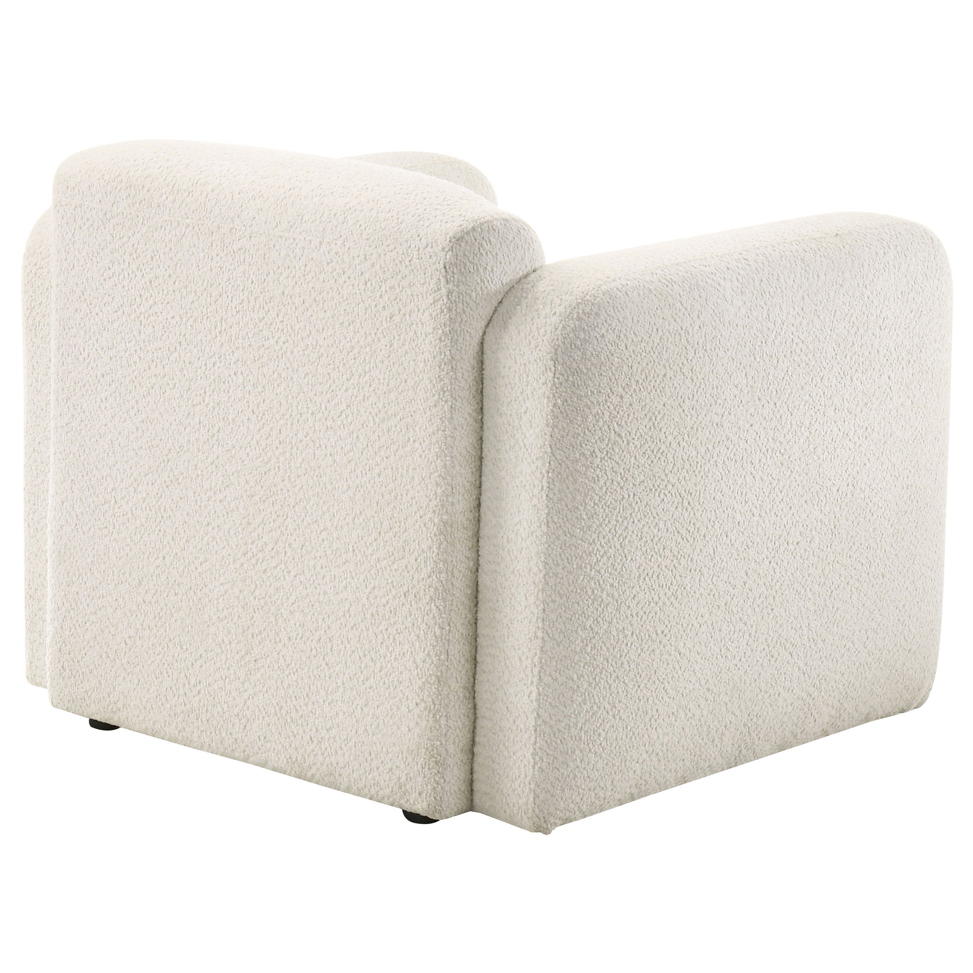 Dorset Fabric Upholstered Round Track Arm Accent Chair White - Discount Furniture Connection