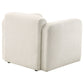 Dorset Fabric Upholstered Round Track Arm Accent Chair White - Discount Furniture Connection