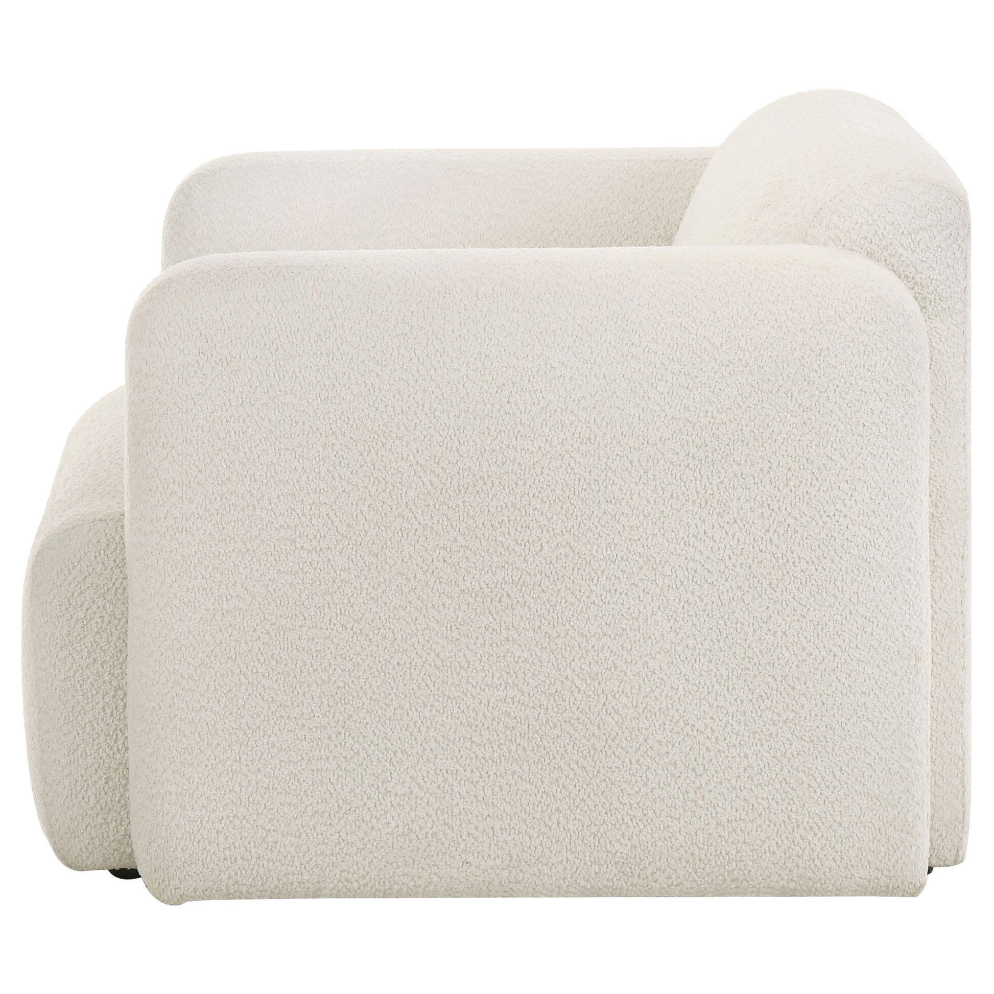 Dorset Fabric Upholstered Round Track Arm Accent Chair White - Discount Furniture Connection