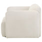 Dorset Fabric Upholstered Round Track Arm Accent Chair White - Discount Furniture Connection