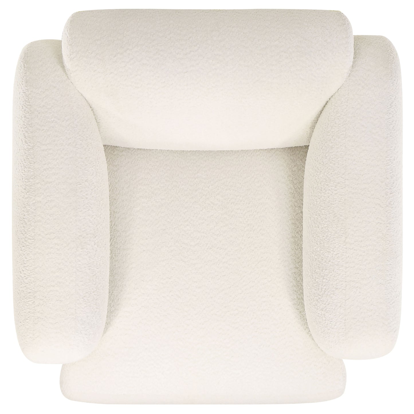 Dorset Fabric Upholstered Round Track Arm Accent Chair White - Discount Furniture Connection