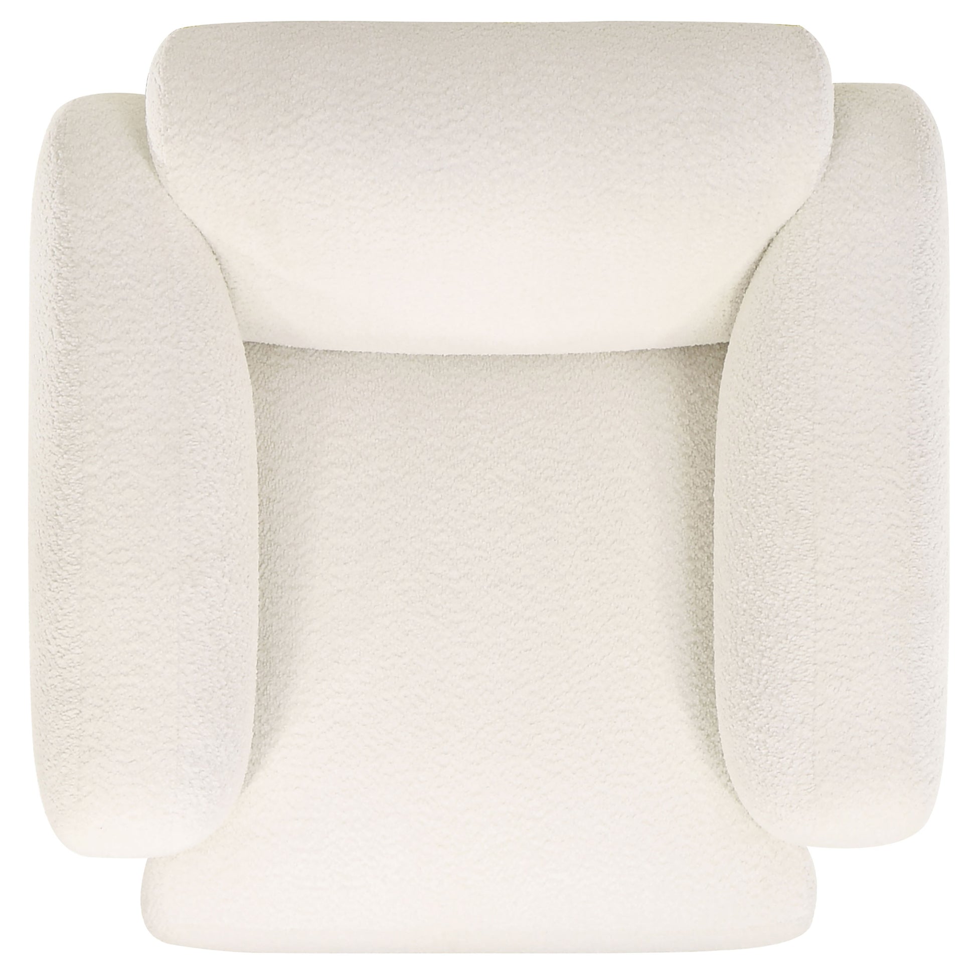 Dorset Fabric Upholstered Round Track Arm Accent Chair White - Discount Furniture Connection