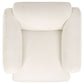 Dorset Fabric Upholstered Round Track Arm Accent Chair White - Discount Furniture Connection