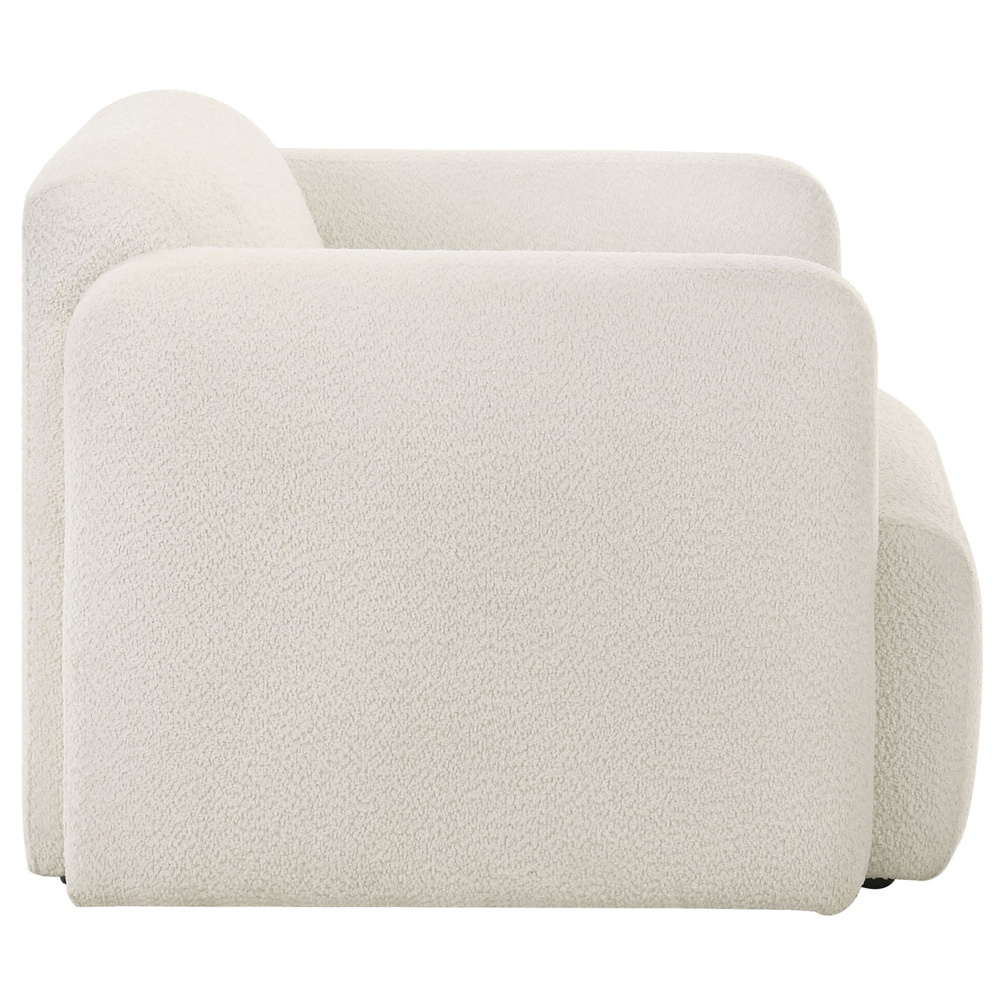 Dorset Fabric Upholstered Round Track Arm Accent Chair White - Discount Furniture Connection