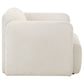 Dorset Fabric Upholstered Round Track Arm Accent Chair White - Discount Furniture Connection
