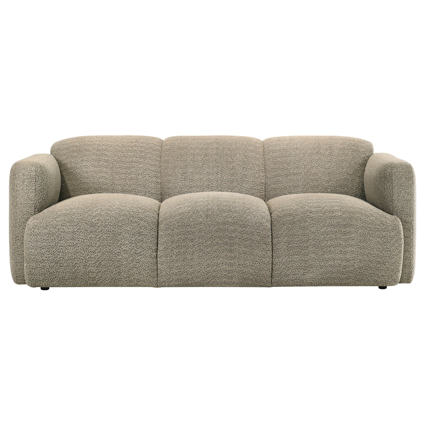 Dorset Fabric Upholstered Round Track Arm Sofa Brown - Discount Furniture Connection