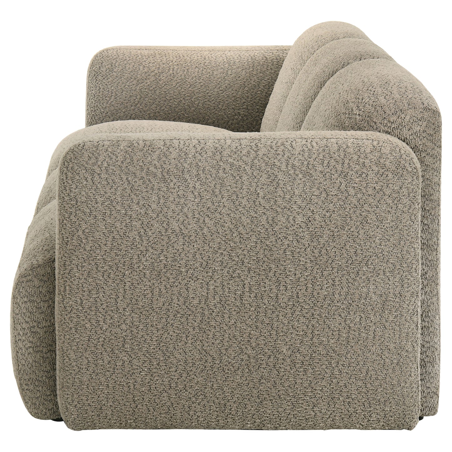 Dorset Fabric Upholstered Round Track Arm Sofa Brown - Discount Furniture Connection