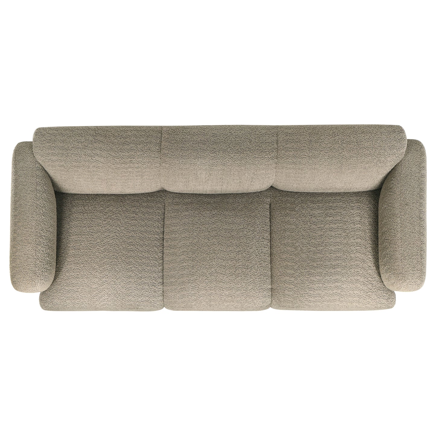 Dorset Fabric Upholstered Round Track Arm Sofa Brown - Discount Furniture Connection