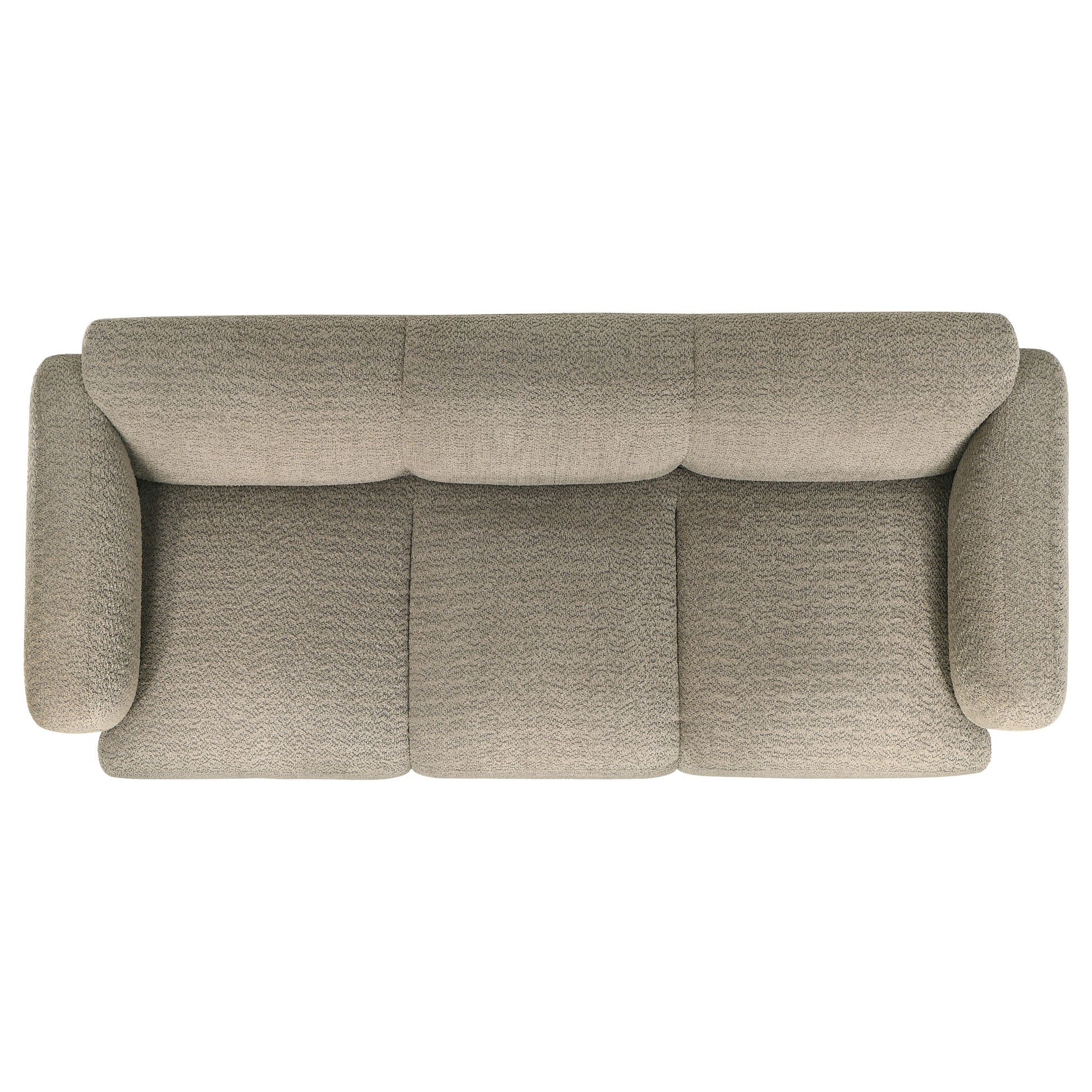 Dorset Fabric Upholstered Round Track Arm Sofa Brown - Discount Furniture Connection