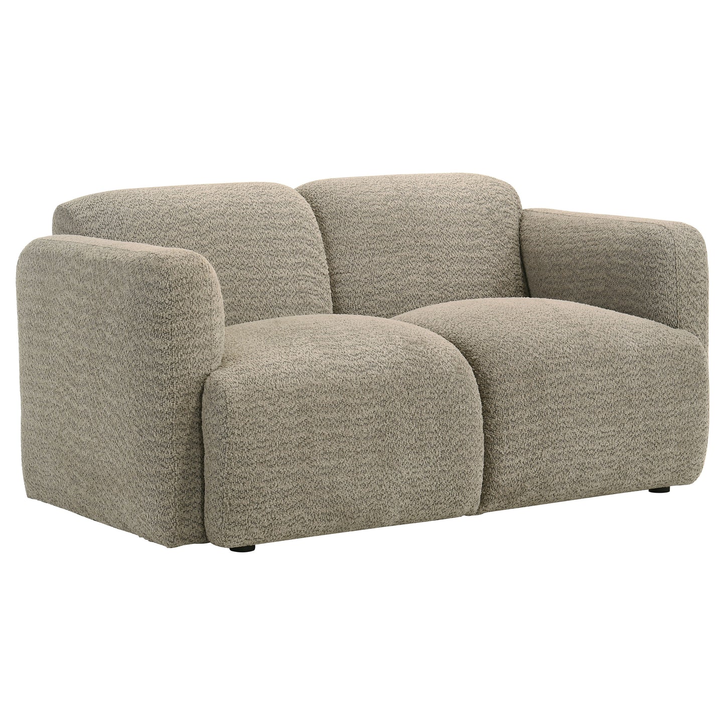 Dorset 2-piece Upholstered Round Track Arm Sofa Set Brown - Discount Furniture Connection