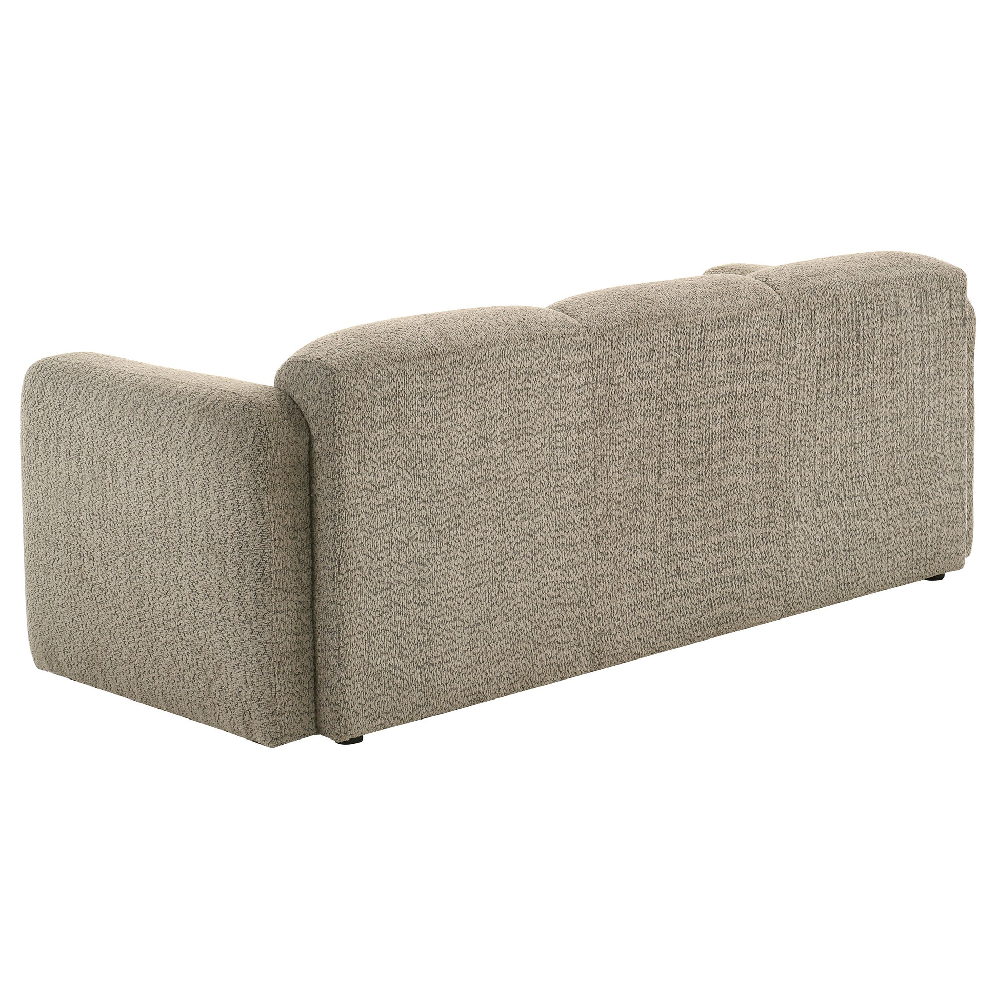 Dorset Fabric Upholstered Round Track Arm Sofa Brown - Discount Furniture Connection