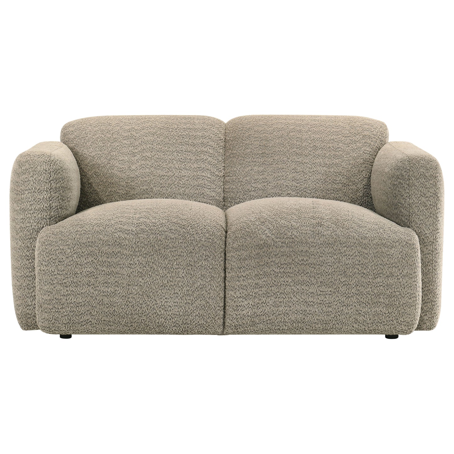 Dorset 2-piece Upholstered Round Track Arm Sofa Set Brown - Discount Furniture Connection