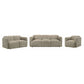 Dorset 3-piece Upholstered Round Track Arm Sofa Set Brown - Discount Furniture Connection