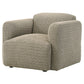 Dorset Fabric Upholstered Round Track Arm Accent Chair Brown - Discount Furniture Connection