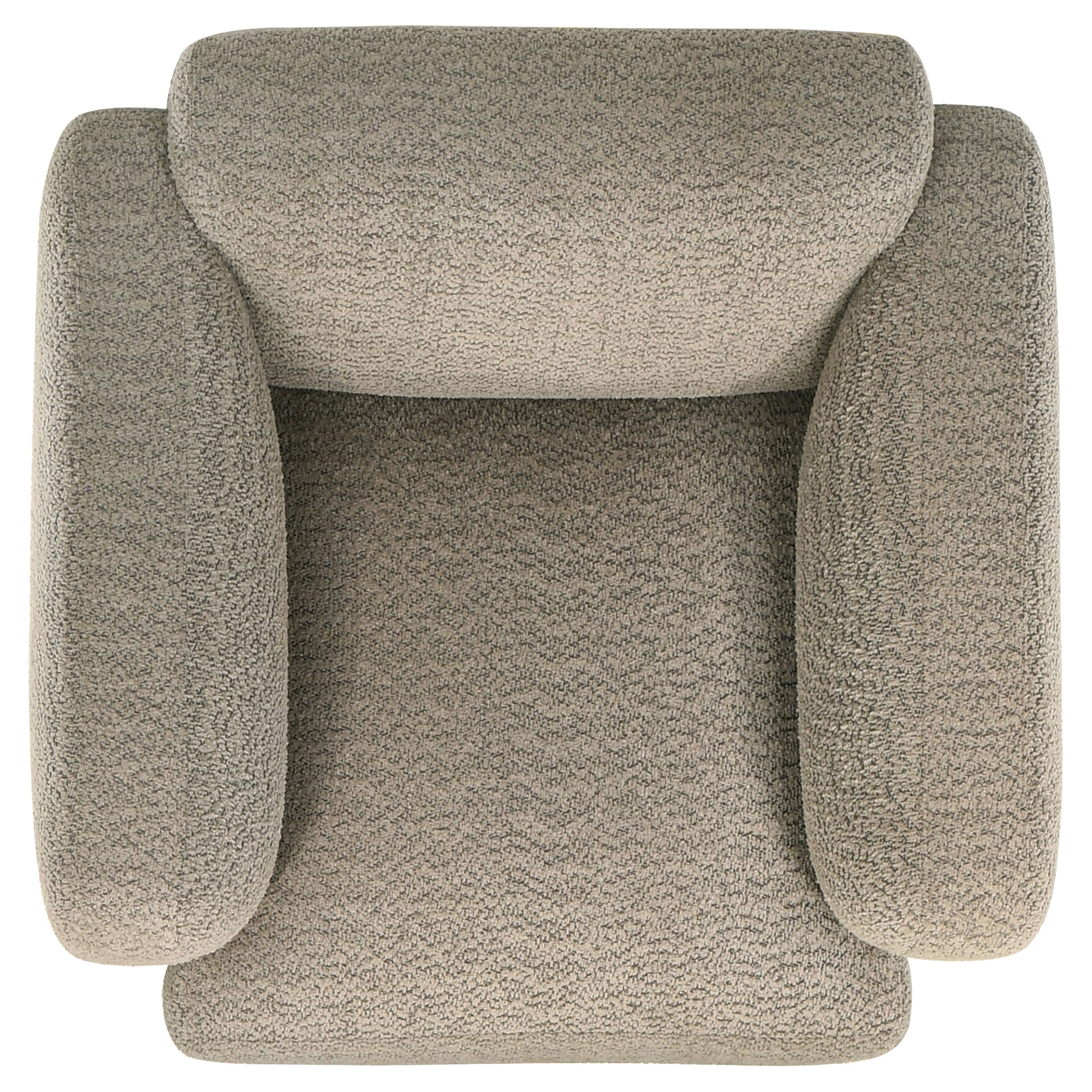 Dorset Fabric Upholstered Round Track Arm Accent Chair Brown - Discount Furniture Connection