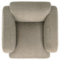 Dorset Fabric Upholstered Round Track Arm Accent Chair Brown - Discount Furniture Connection