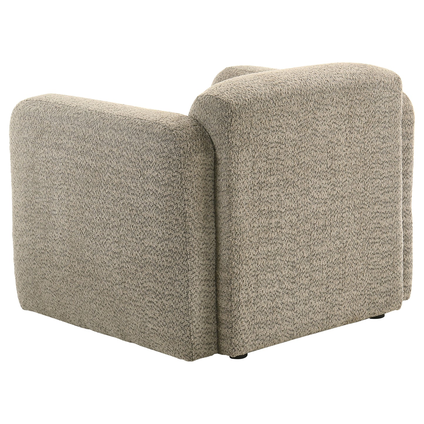 Dorset Fabric Upholstered Round Track Arm Accent Chair Brown - Discount Furniture Connection