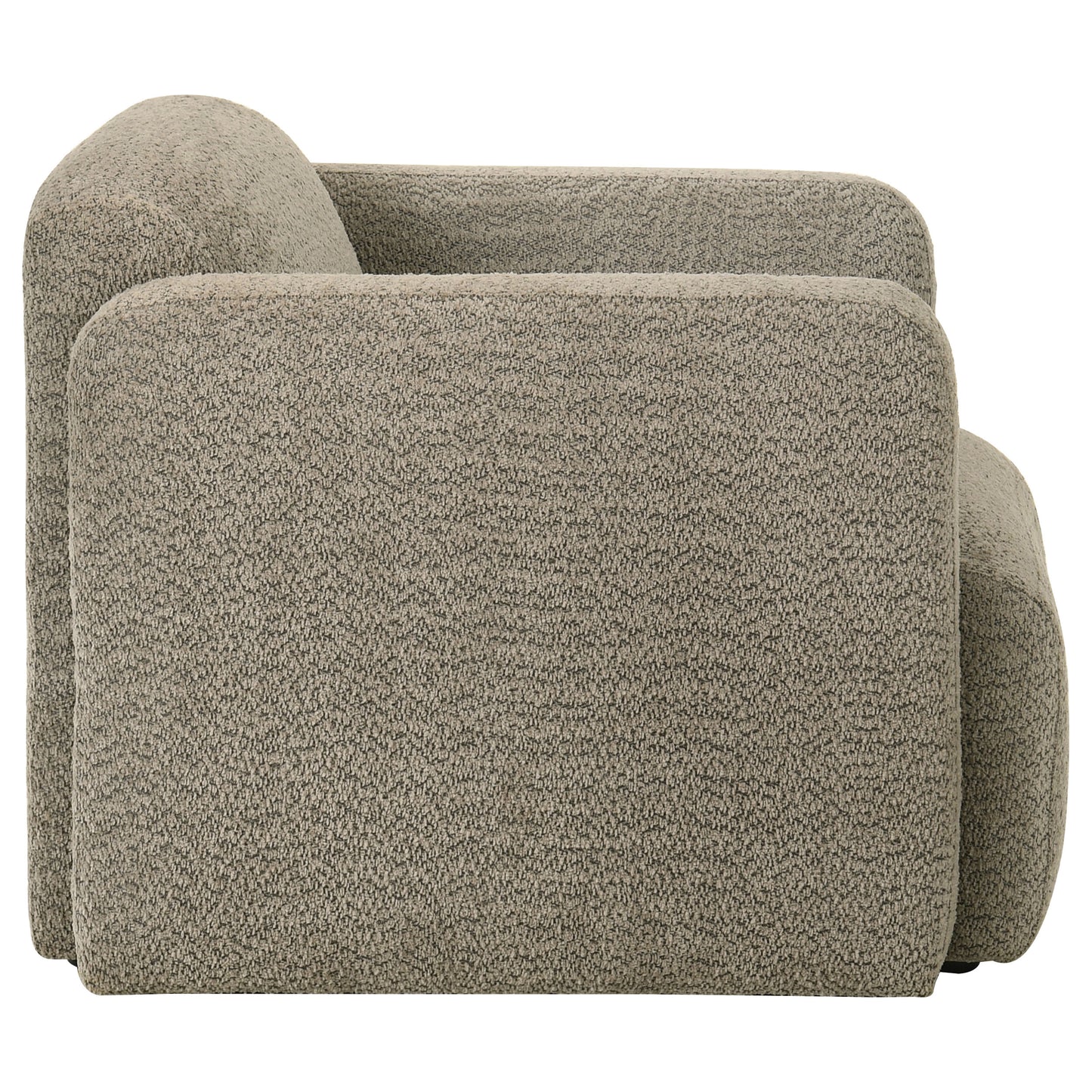 Dorset Fabric Upholstered Round Track Arm Accent Chair Brown - Discount Furniture Connection